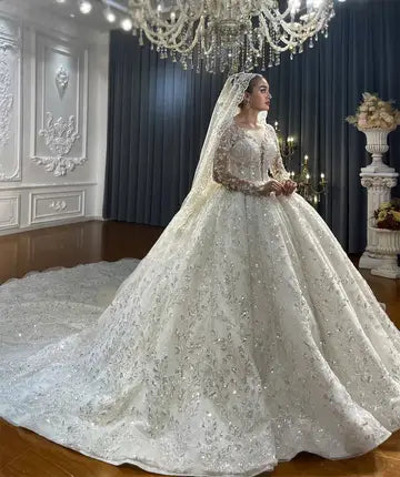 Vintage Luxury Embroidery Bridal Wedding Dress Wedding Dress Luxurious Weddings