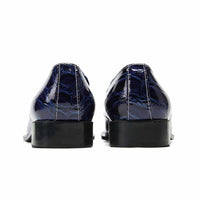 Men's Hombre Crocodile Skin Leather Loafers Loafers Luxurious Weddings