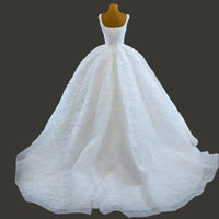 Sleeveless Sequin Ball Gown Applique Beaded Wedding Dress Wedding Dress Luxurious Weddings