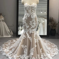 Mermaid Lace Double Sided Embroidered Plus Size Wedding Dress Wedding Dress Luxurious Weddings