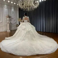 Bead Pearl Sequined Princess Wedding Gown Wedding Dresses Luxurious Weddings
