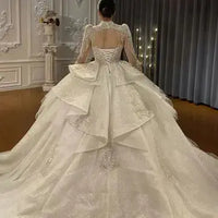 Bead Pearl Sequined Princess Wedding Gown Wedding Dresses Luxurious Weddings