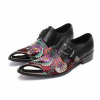 Men's Embroidery Pointed Toe Loafers Loafers Luxurious Weddings