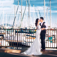Off The shoulder puff Sleeves Sweetheart Mermaid Wedding Dress Wedding Dress Luxurious Weddings
