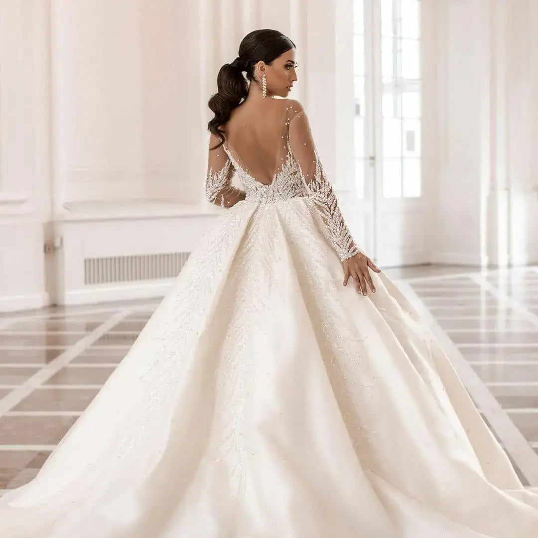 Alana-Jane Heavy Beaded Crystal Wedding Dress Wedding Dress Luxurious Weddings