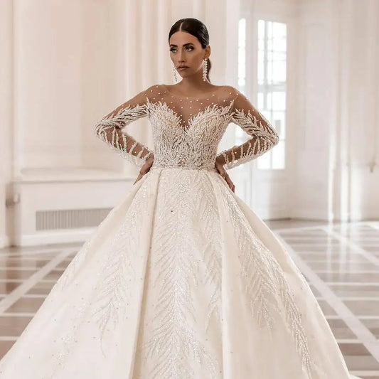 Alana-Jane Heavy Beaded Crystal Wedding Dress Wedding Dress Luxurious Weddings
