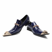 Men's Hombre Crocodile Skin Leather Loafers Loafers Luxurious Weddings