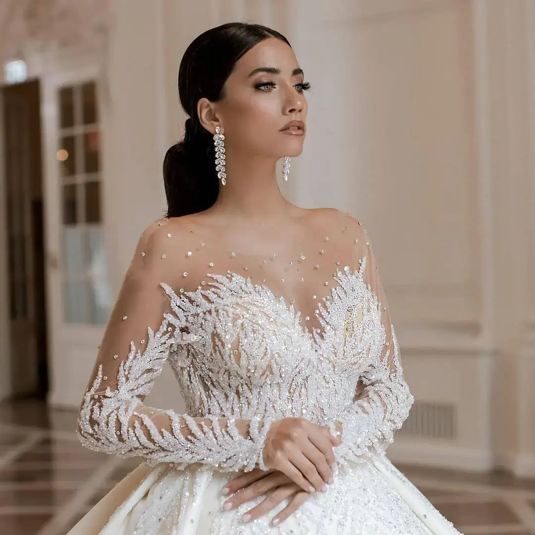 Alana-Jane Heavy Beaded Crystal Wedding Dress Wedding Dress Luxurious Weddings