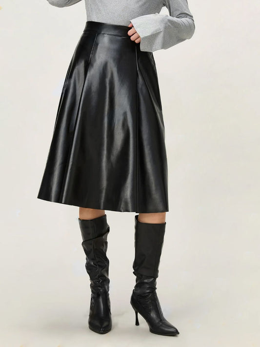 High Waist Skirt with Zipper Skirt Luxurious Weddings