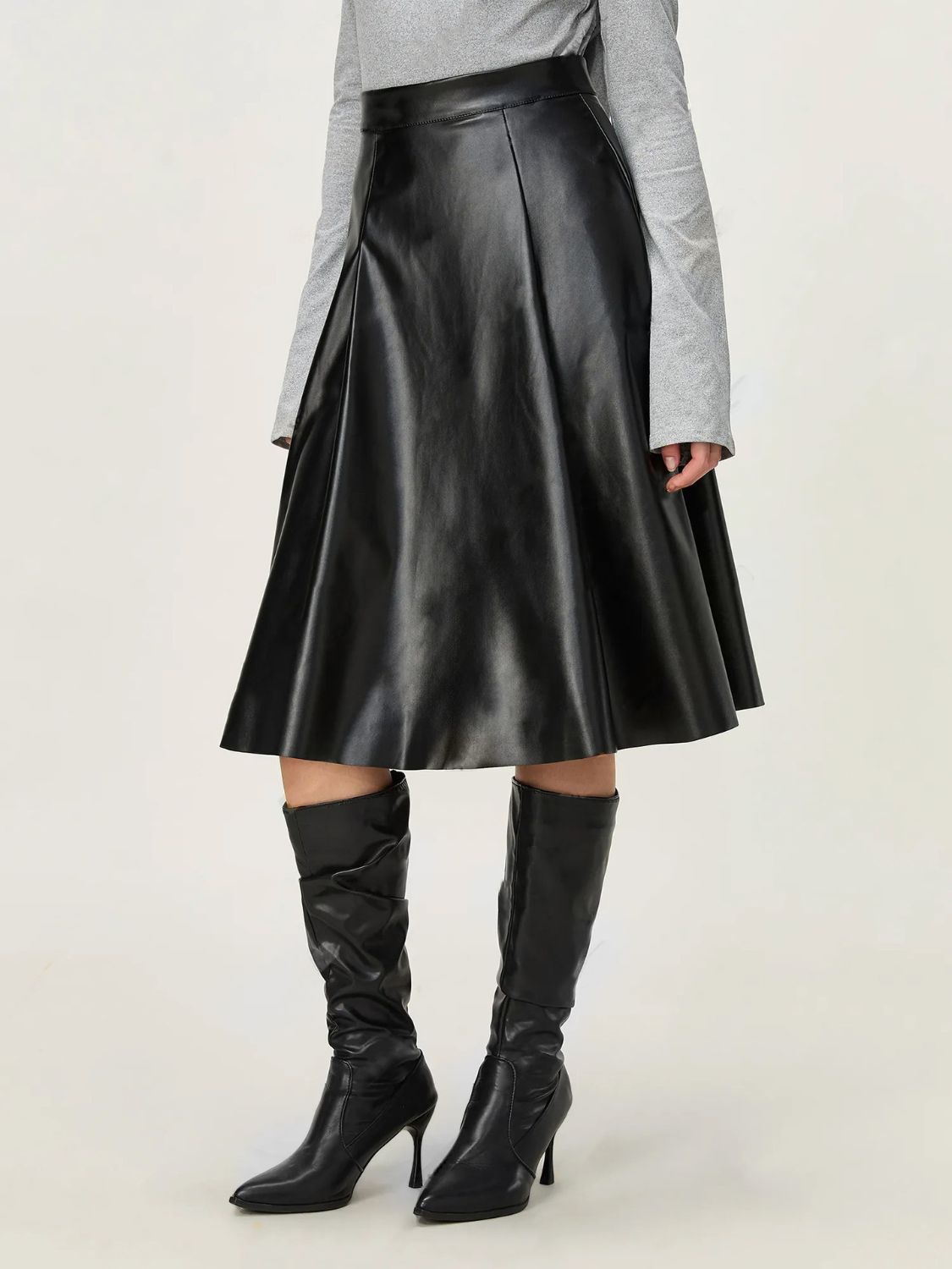 High Waist Skirt with Zipper Skirt Luxurious Weddings