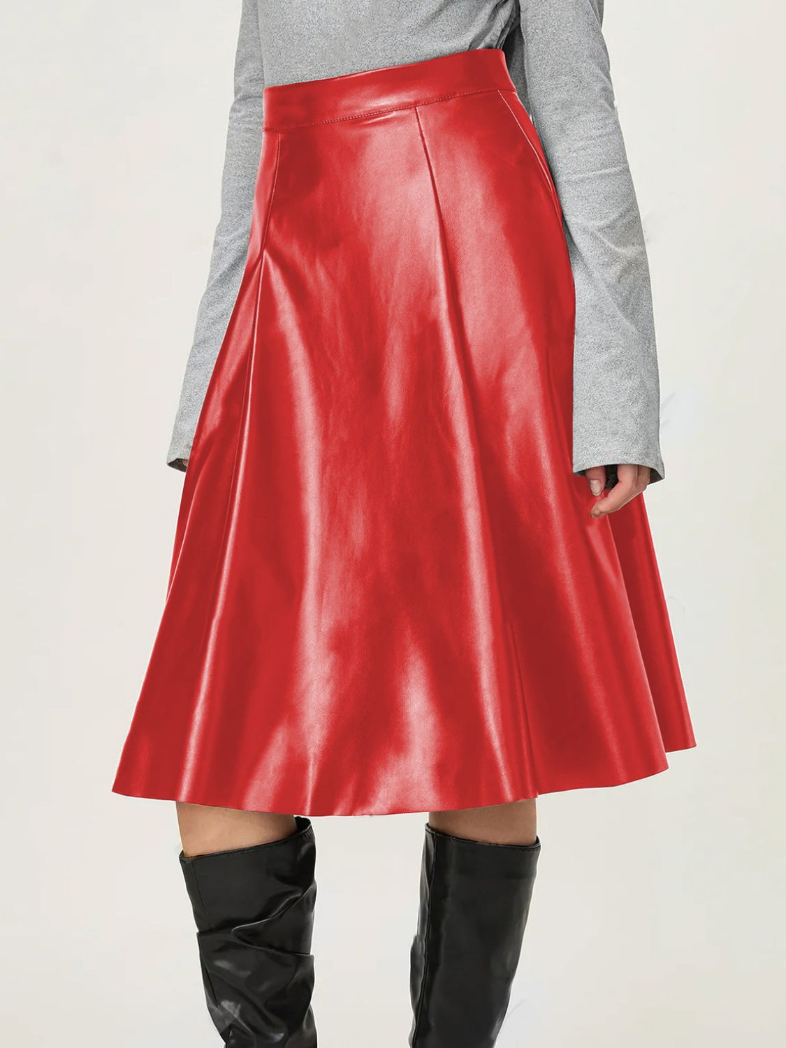 High Waist Skirt with Zipper Skirt Luxurious Weddings