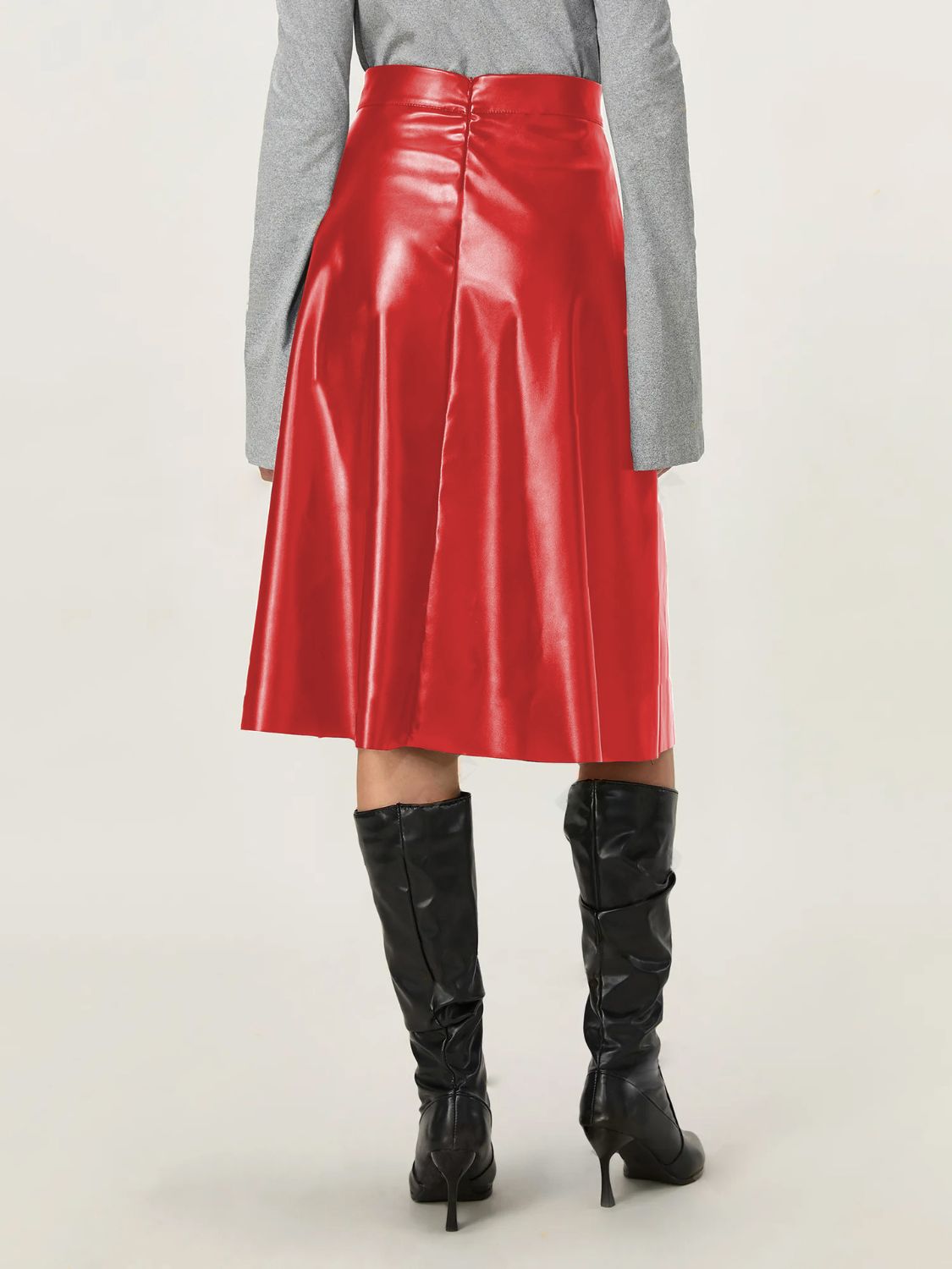 High Waist Skirt with Zipper Skirt Luxurious Weddings