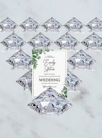 Acrylic Diamond Table Place Card Holder Luxurious Weddings