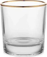 Gold-Rimmed Whiskey Tumblers Set Of 4 whiskey glasses Luxurious Weddings