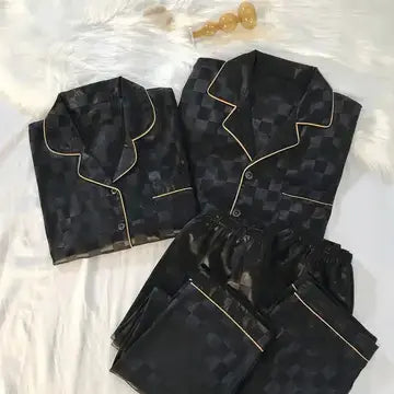 Couple Luxury Silk Pajamas Sets matching pjs Luxurious Weddings