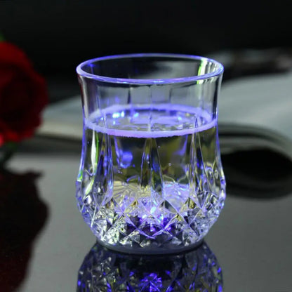 LED Automatic Flashing Cup Multi-color Light Up Mug Wine Beer Glass Whisky Drinking Cup LED Cups Luxurious Weddings