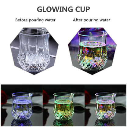 LED Automatic Flashing Cup Multi-color Light Up Mug Wine Beer Glass Whisky Drinking Cup LED Cups Luxurious Weddings