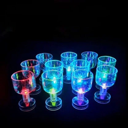 LED Automatic Flashing Cup Transparent Mug Color Changing Shot Glass LED Glasses Luxurious Weddings