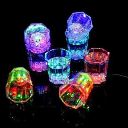 LED Automatic Flashing Cup Transparent Mug Color Changing Shot Glass LED Glasses Luxurious Weddings