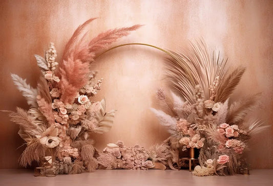 Pink Wedding Floral Backdrops Photography Birthday Decor Photo Background photo backdrop Luxurious Weddings