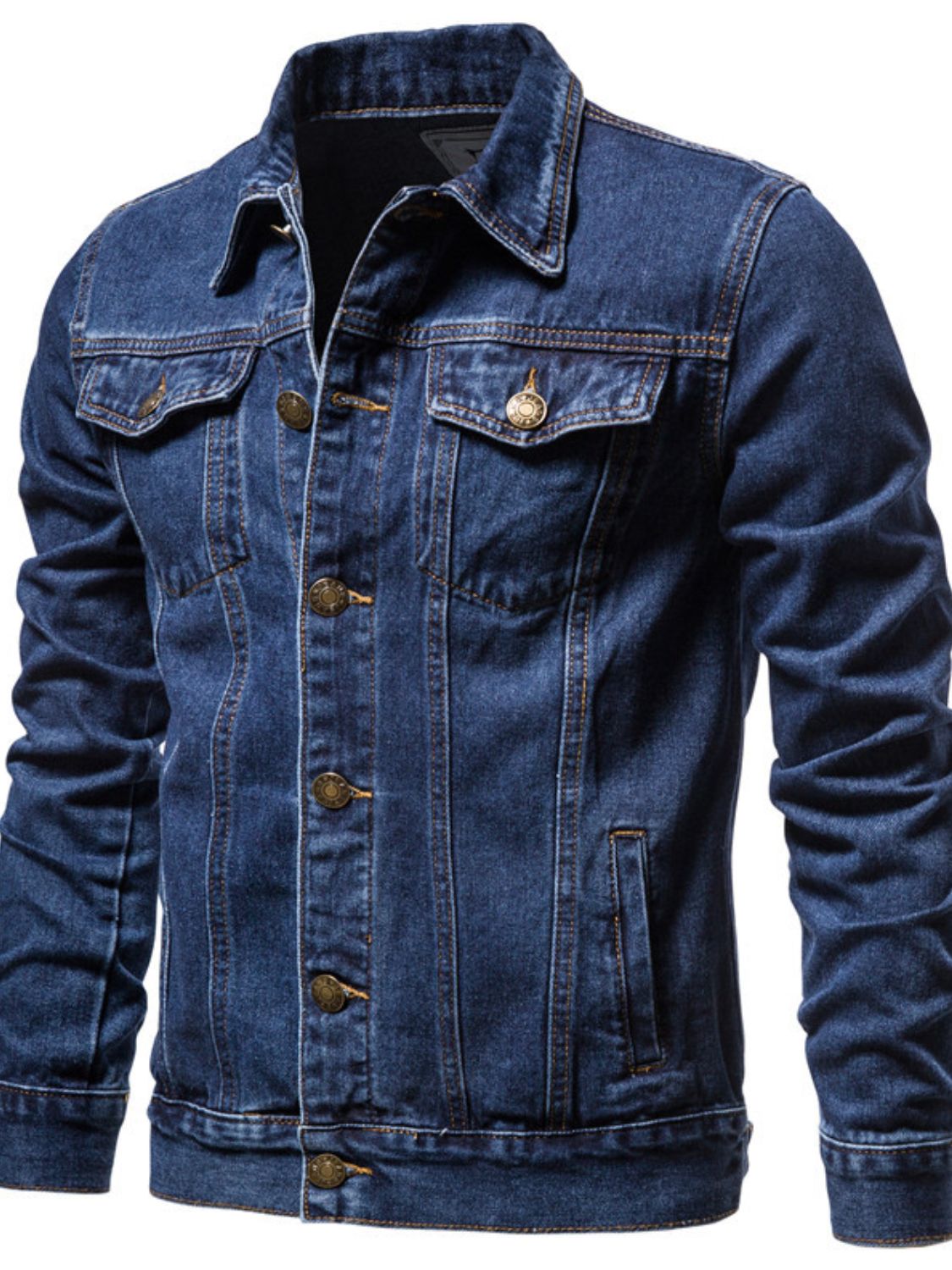 Men's Button Down Long Sleeve Denim Jacket Denim Jacket Luxurious Weddings