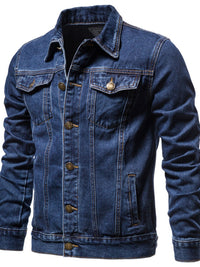 Men's Button Down Long Sleeve Denim Jacket Denim Jacket Luxurious Weddings