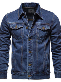 Men's Button Down Long Sleeve Denim Jacket Denim Jacket Luxurious Weddings