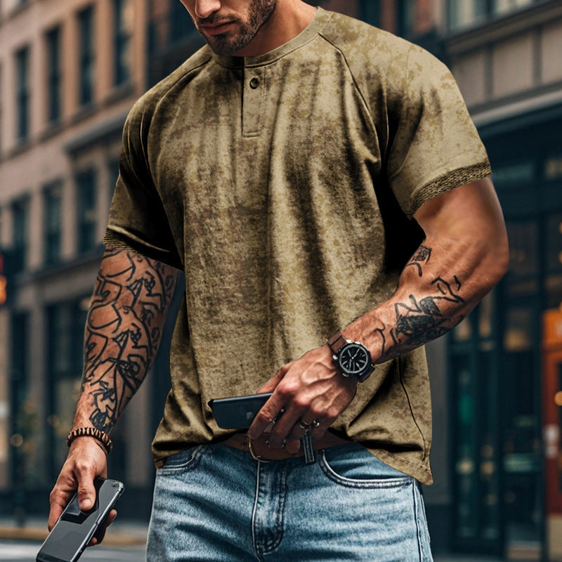Men's Full Size Round Neck Short Sleeve T-Shirt Plus Size Tshirts Luxurious Weddings