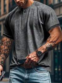 Men's Full Size Round Neck Short Sleeve T-Shirt Plus Size Tshirts Luxurious Weddings