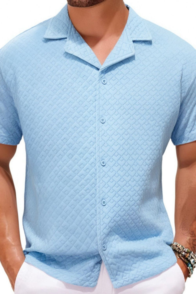 Men's Plus Size Button Down Short Sleeve Shirt Shirt Luxurious Weddings