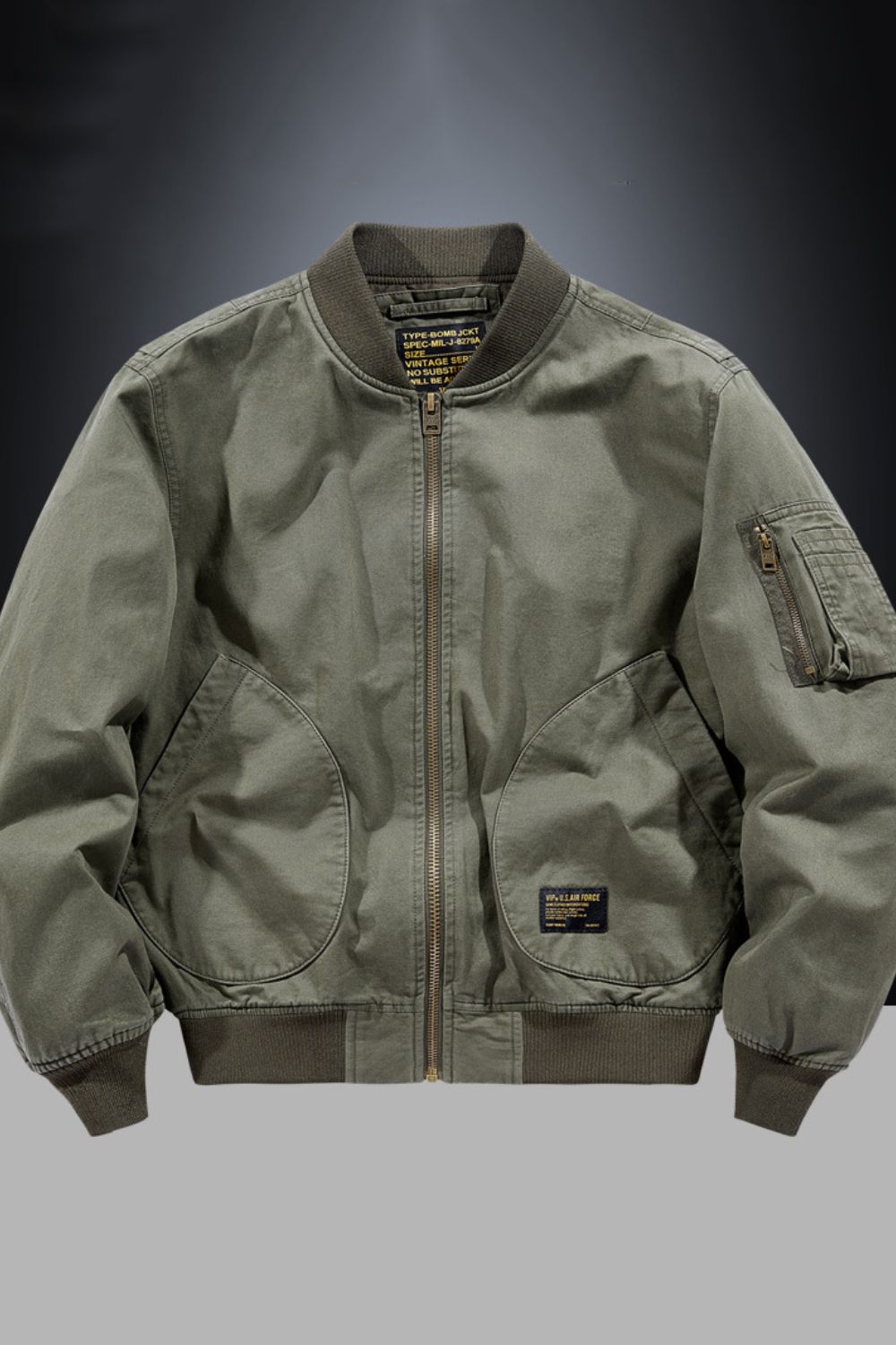 Men's Plus Size Zip Up Baseball Collar Bomber Jacket Jacket Luxurious Weddings
