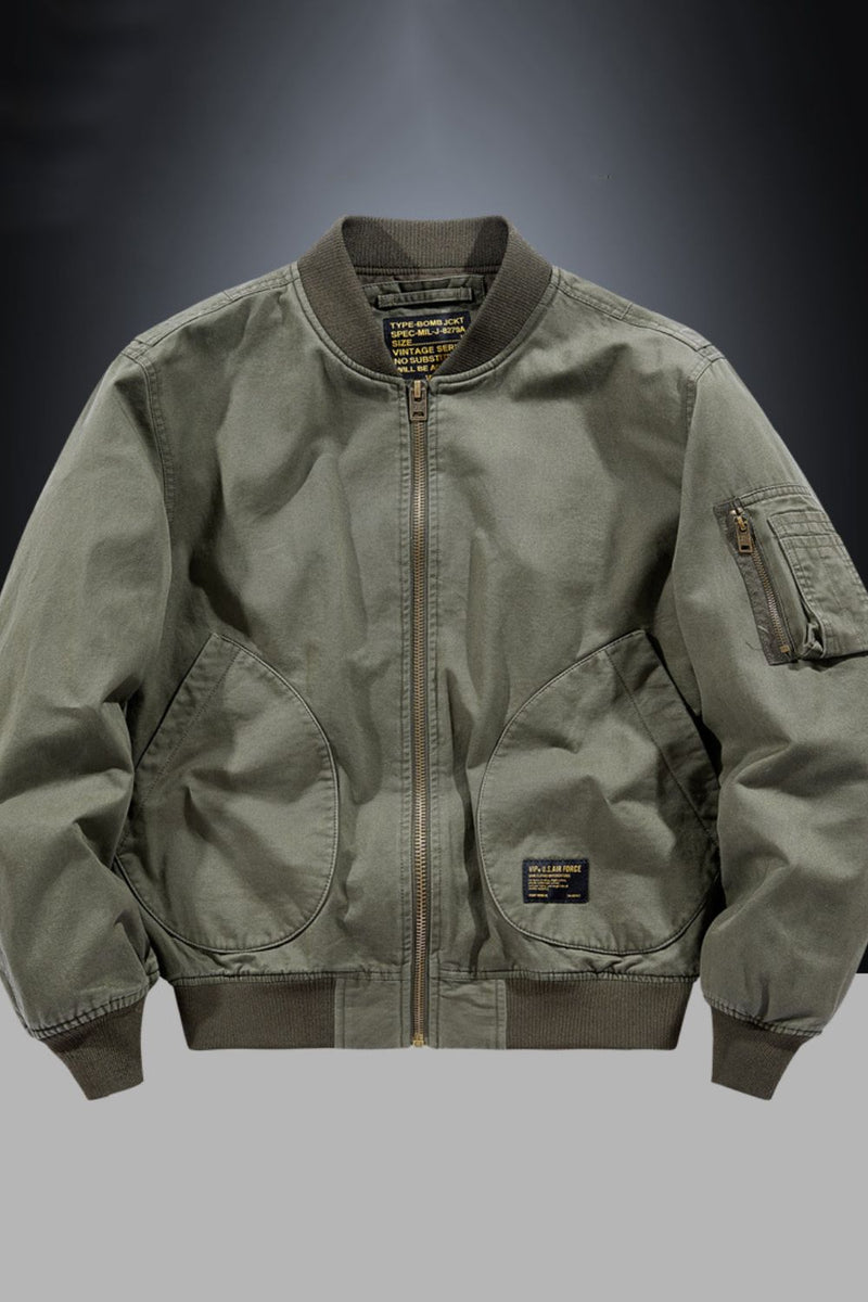 Men's Plus Size Zip Up Baseball Collar Bomber Jacket Jacket Luxurious Weddings