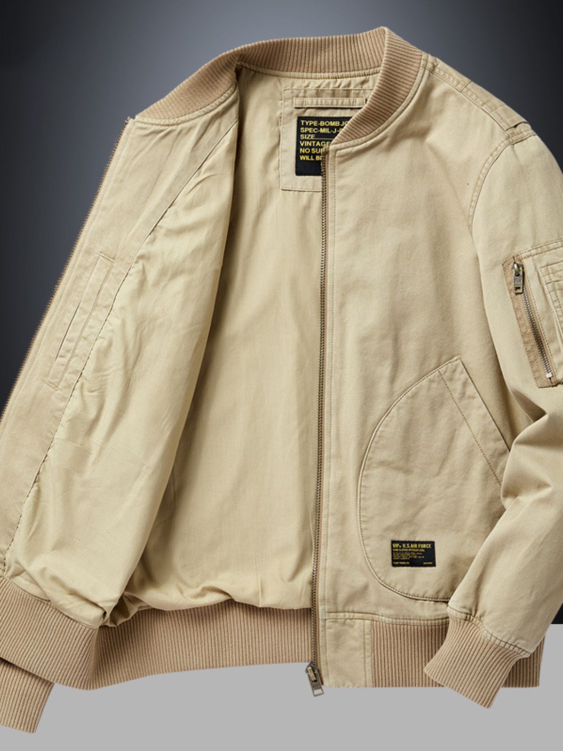 Men's Plus Size Zip Up Baseball Collar Bomber Jacket Jacket Luxurious Weddings