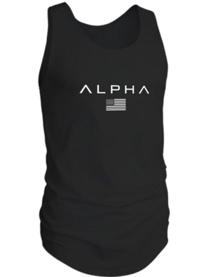 Men's US Flag Round Neck Tank Singlets Luxurious Weddings