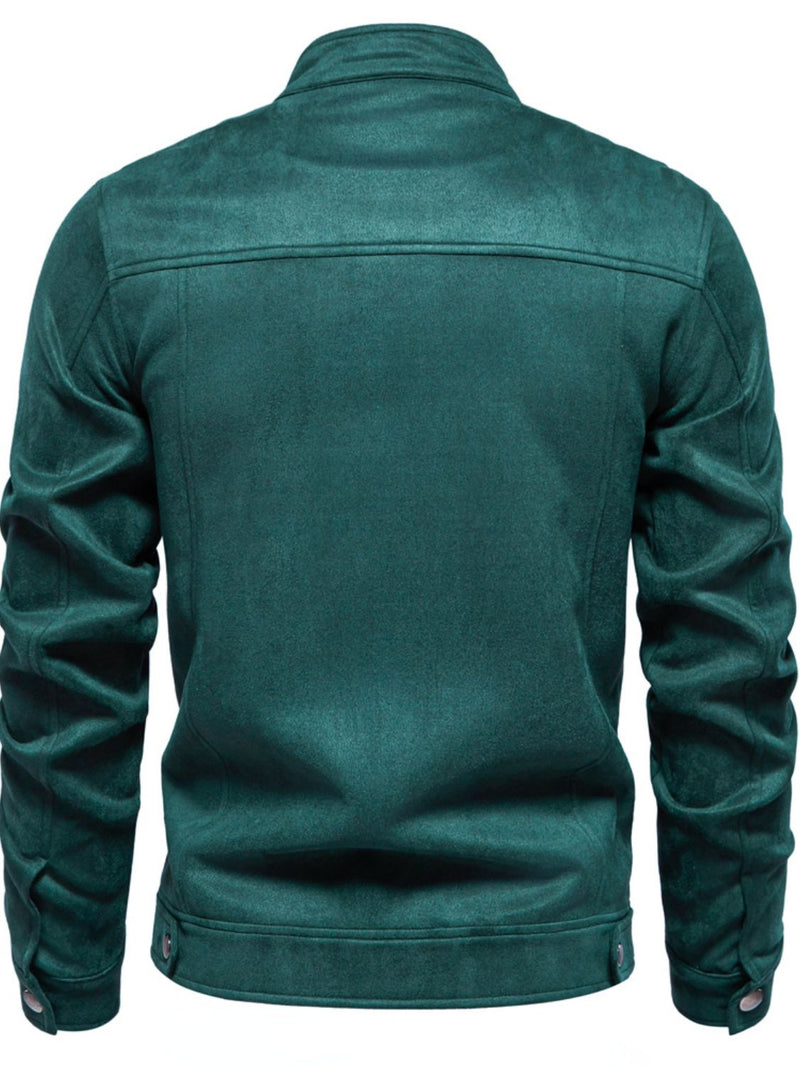Men's Zip Up Long Sleeve Biker Jacket Men’s jacket Luxurious Weddings