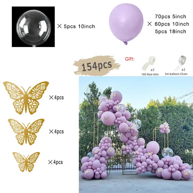 Metal Blue Purple Balloon Garland Arch Kit Balloon Garlands Luxurious Weddings