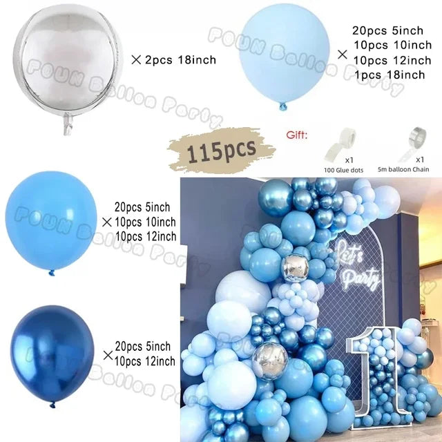 Metal Blue Purple Balloon Garland Arch Kit Balloon Garlands Luxurious Weddings