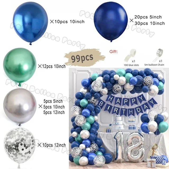 Metal Blue Purple Balloon Garland Arch Kit Balloon Garlands Luxurious Weddings