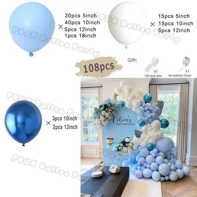Metal Blue Purple Balloon Garland Arch Kit Balloon Garlands Luxurious Weddings