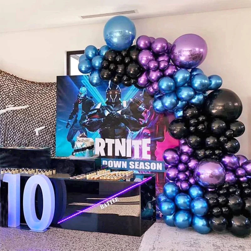 Metal Blue Purple Balloon Garland Arch Kit Balloon Garlands Luxurious Weddings