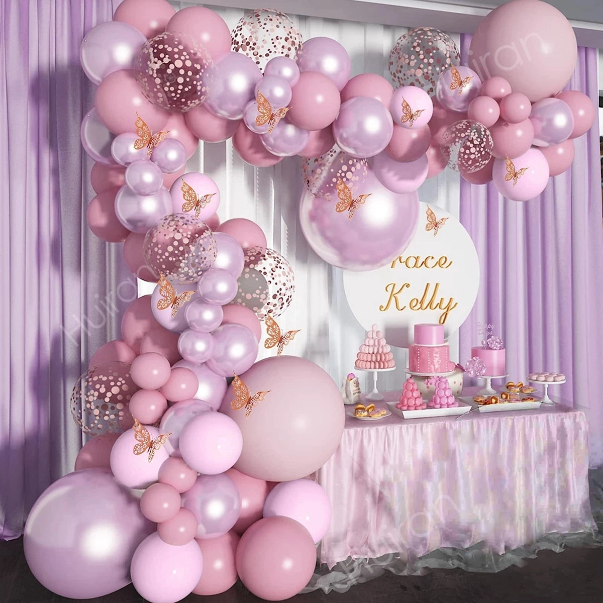 Metal Blue Purple Balloon Garland Arch Kit Balloon Garlands Luxurious Weddings