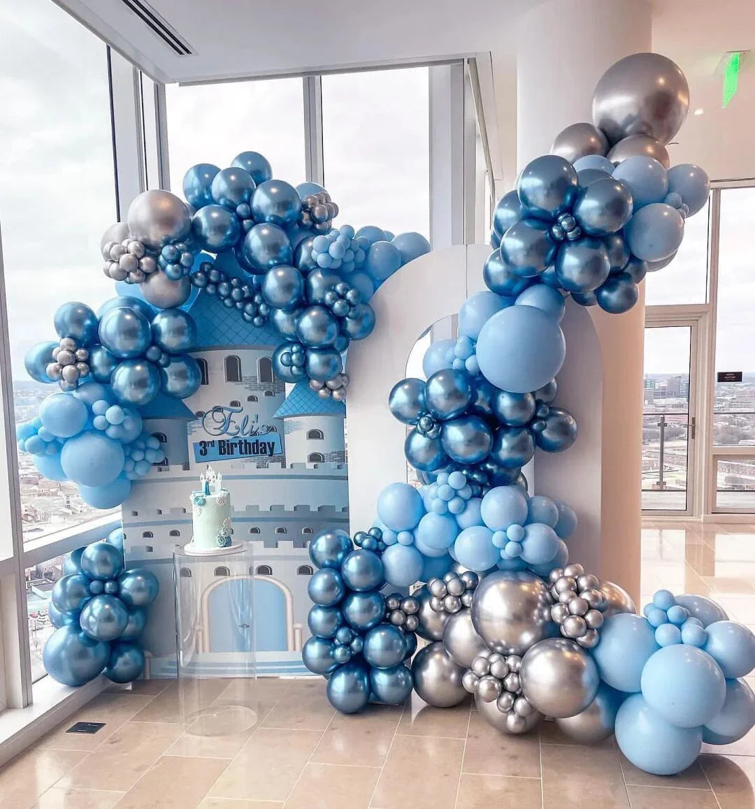 Metal Blue Purple Balloon Garland Arch Kit Balloon Garlands Luxurious Weddings