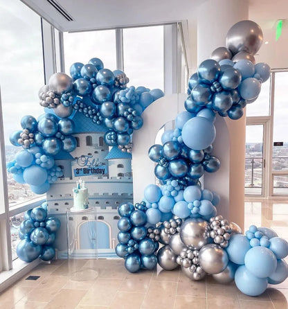 Metal Blue Purple Balloon Garland Arch Kit Balloon Garlands Luxurious Weddings