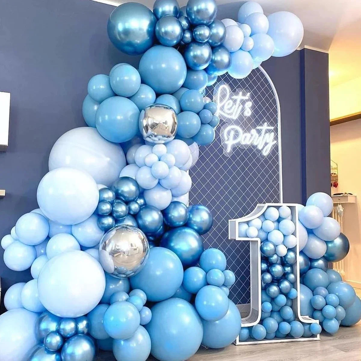 Metal Blue Purple Balloon Garland Arch Kit Balloon Garlands Luxurious Weddings