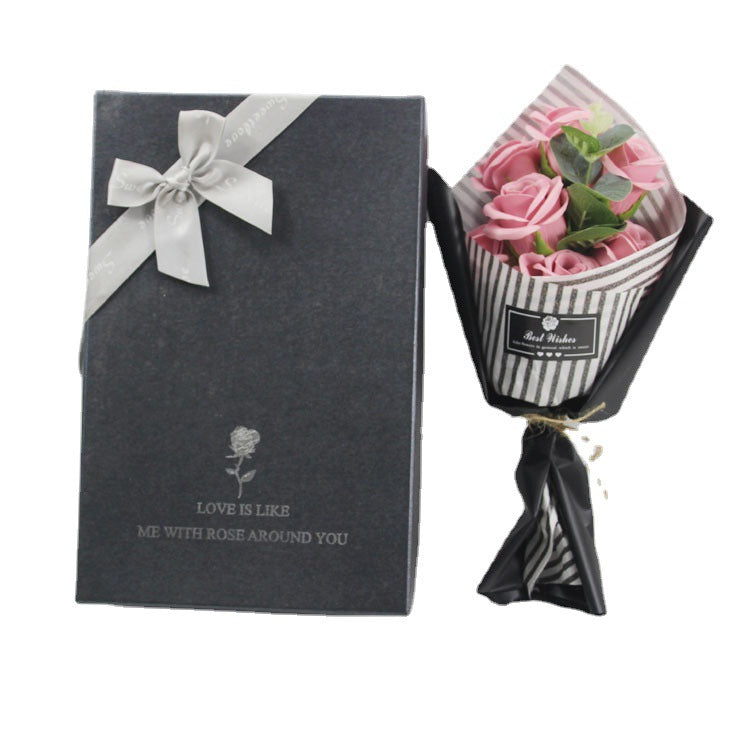 Flower Bear Gift Box Mother's Day 7 Carnation Gift Box Bouquet Luxurious Weddings