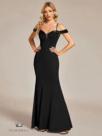 Off Shoulder Mermaid Sequin Evening Dress Sequin dress Luxurious Weddings