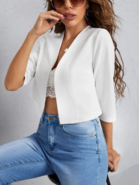 Open Front 3/4 Sleeve Blazer Luxurious Weddings