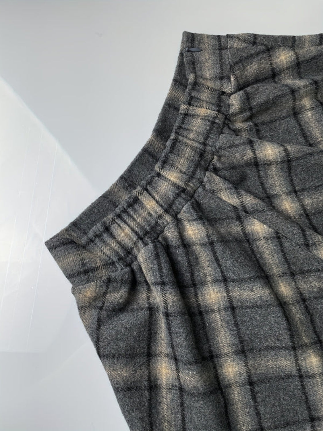 Plaid Elastic Waist Midi Skirt Skirt Suit Luxurious Weddings