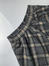 Plaid Elastic Waist Midi Skirt Skirt Suit Luxurious Weddings