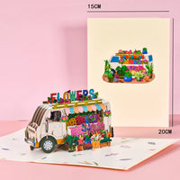 Pop-Up Flower Card Flora 3D Greeting Card Pop Up Card Luxurious Weddings